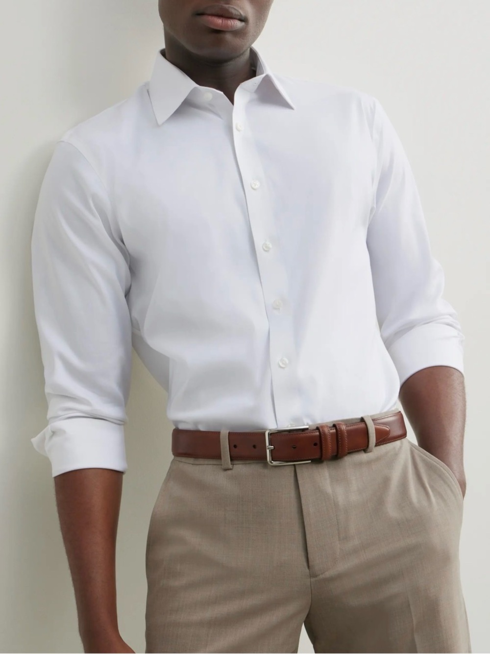 Nordstrom rack Classic Men's White Dress Shirt - Trim Fit